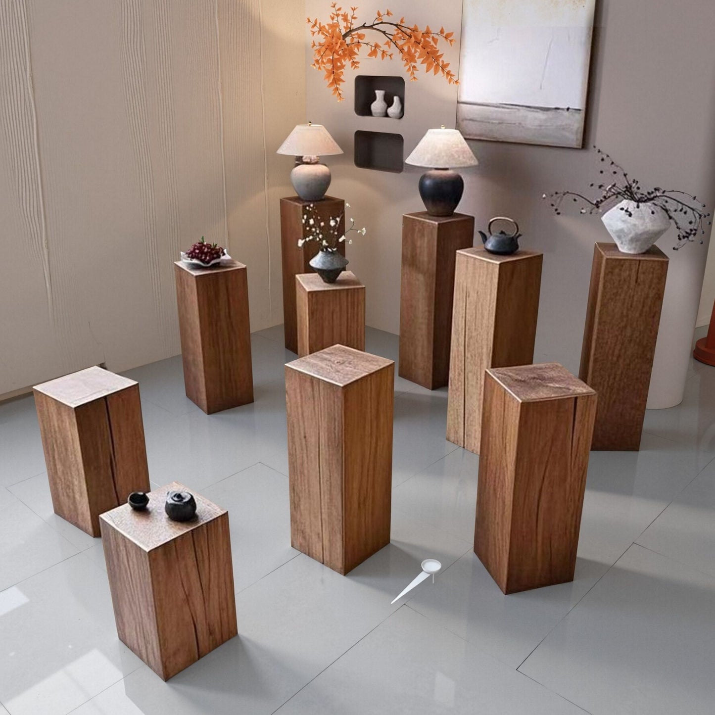 Solid Wood Pedestals Stand Riser SKU 10025