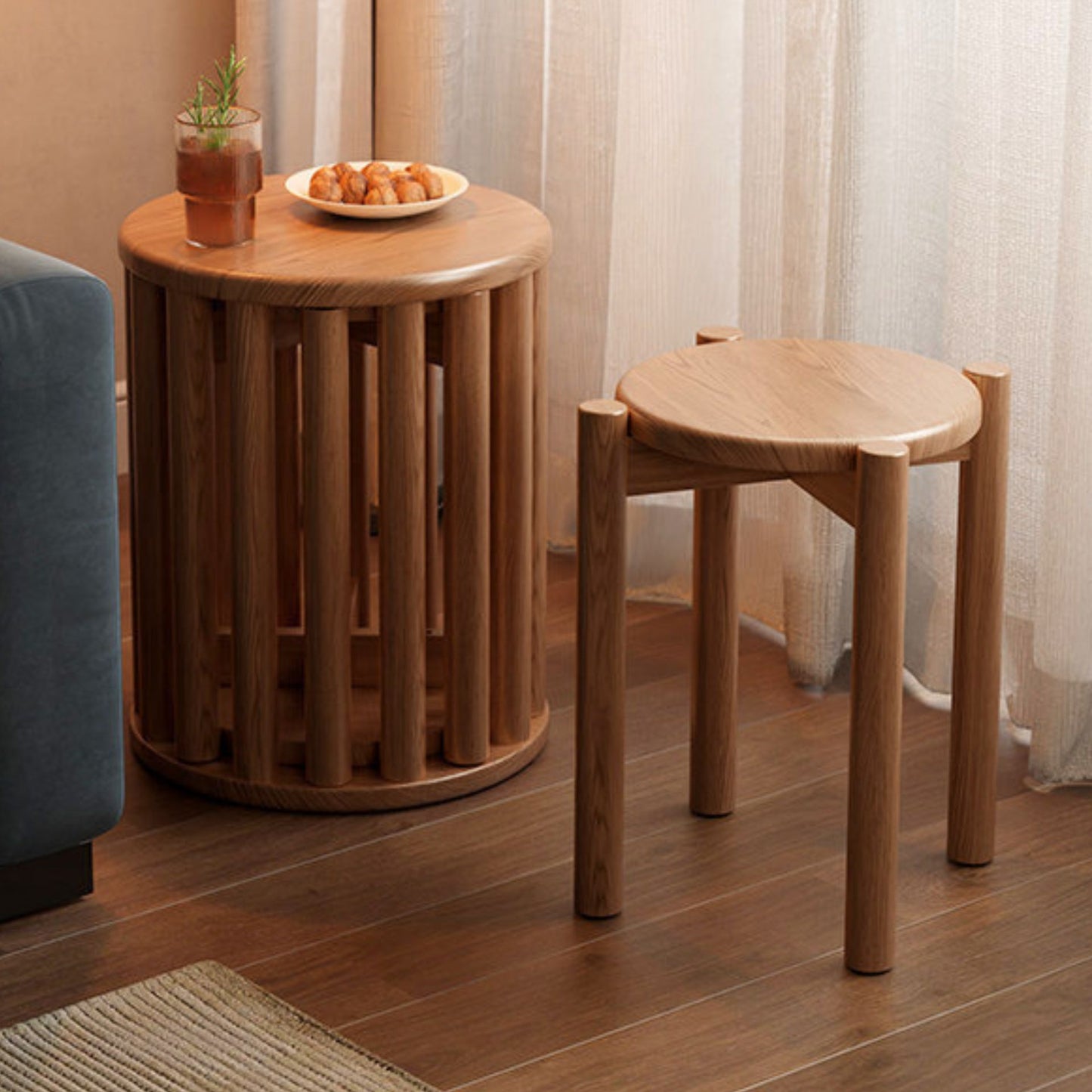 Multifunctional Solid Wood Stool Set SKU 52016