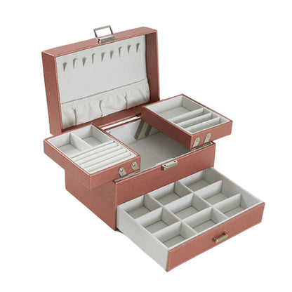 Leather Jewelry Box Organizer with Drawer SKU 21102