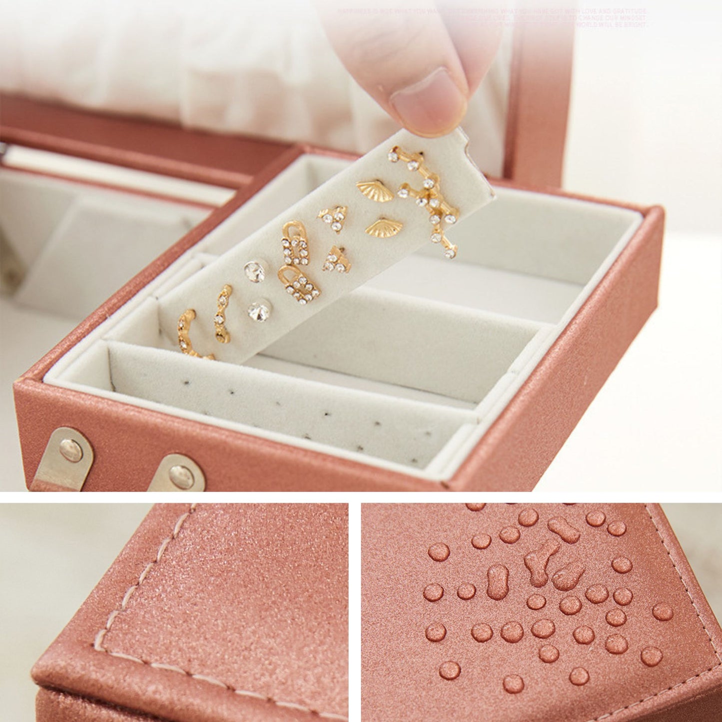 Leather Jewelry Box Organizer with Drawer SKU 21102