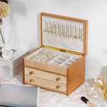 Solid Cherry Wood Jewelry Box Organizer for Women SKU 21083