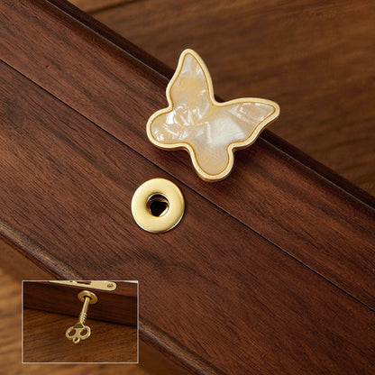 Solid Walnut Jewelry Box with Mother-of-Pearl Inlay SKU 21195