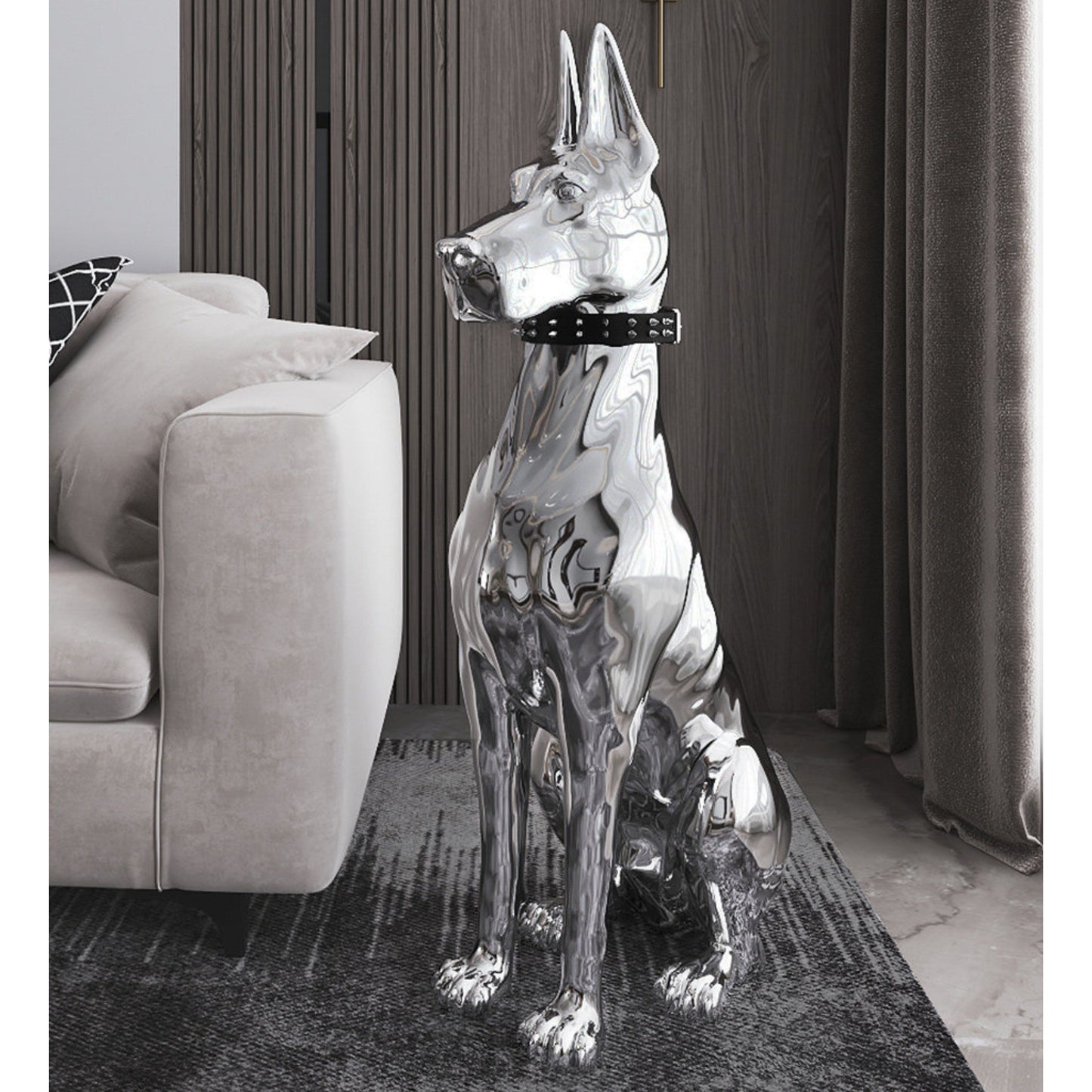 Dog Statue Figurine Decorative Indoor Dog Sculpture SKU 10033