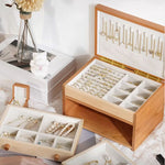 Solid Cherry Wood Jewelry Box Organizer for Women SKU 21083