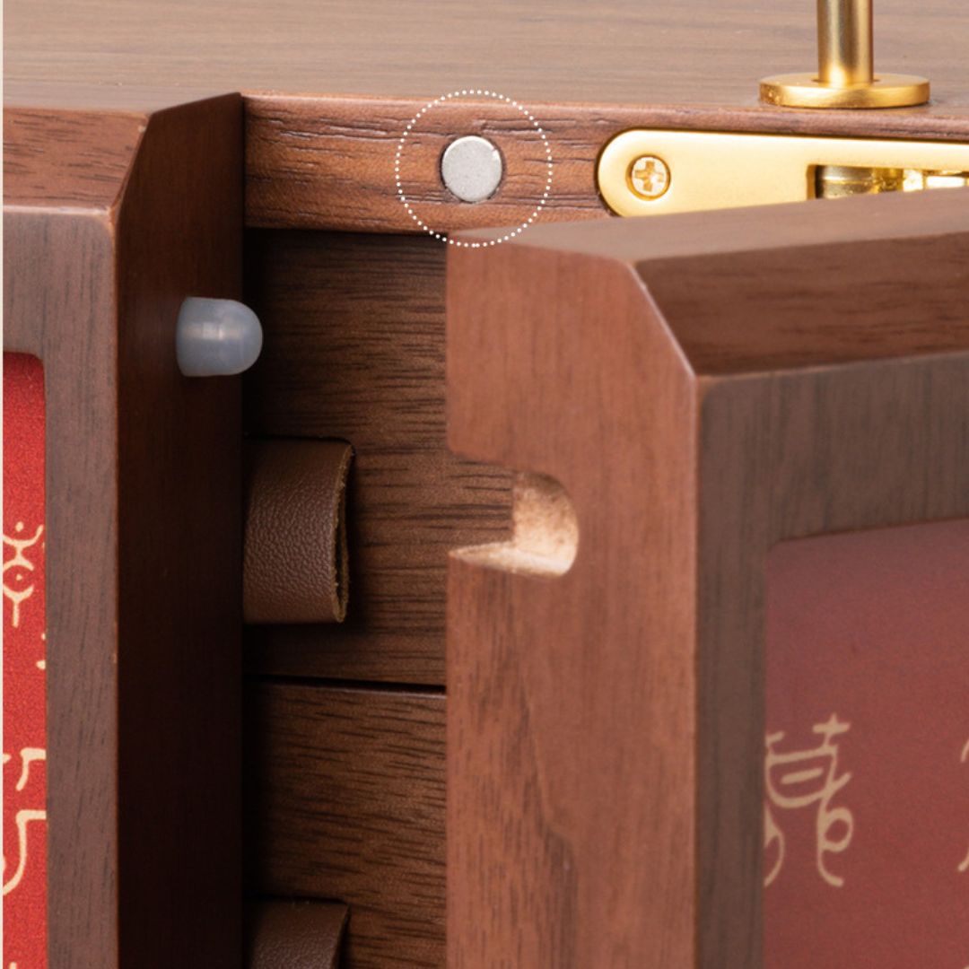 Wooden Jewelry Box with Drawers and Lock for Wedding SKU 21162