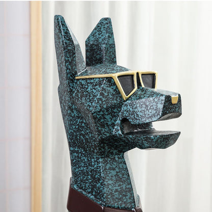 29 Inch Resin Dog Butler Statue with Tray SKU 10023