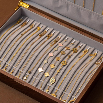 Solid Walnut Jewelry Box for Necklaces SKU 21171