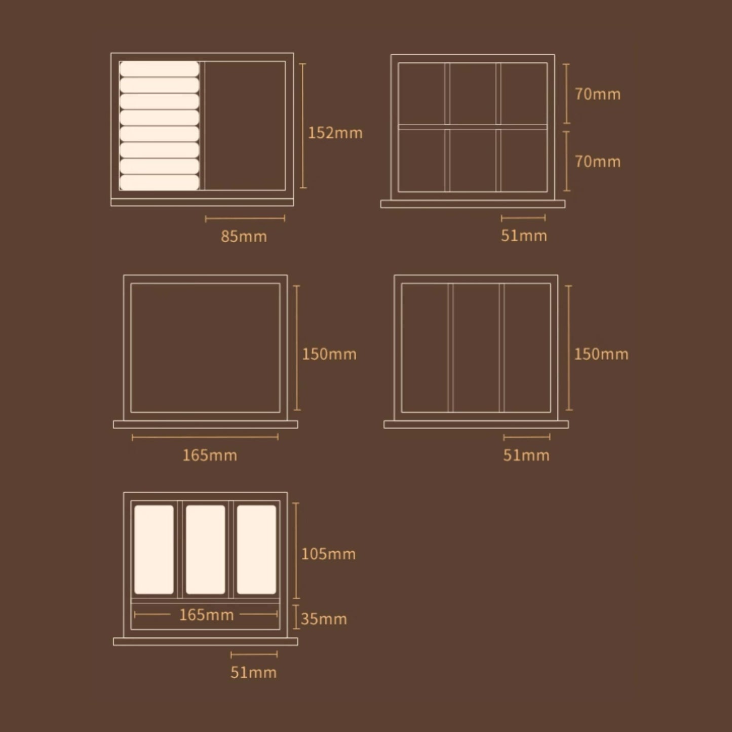 Glass Jewelry Box Organizer with Drawers and Mirror SKU 21168
