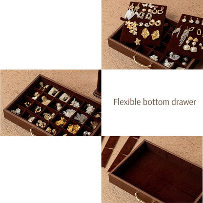 Large Wooden Jewelry Box Organizer with Drawers SKU 21157
