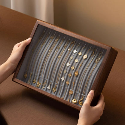Solid Walnut Jewelry Box for Necklaces SKU 21171