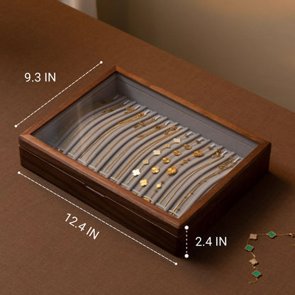 Solid Walnut Jewelry Box for Necklaces SKU 21171