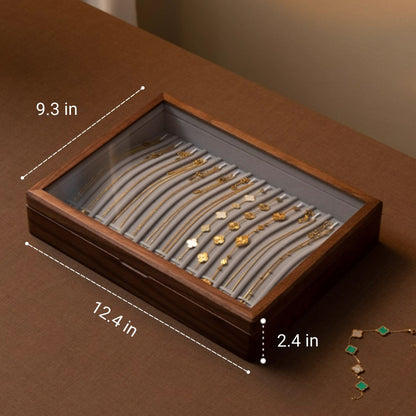Solid Walnut Jewelry Box for Necklaces SKU 21171