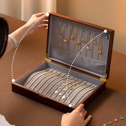 Solid Walnut Jewelry Box for Necklaces SKU 21171