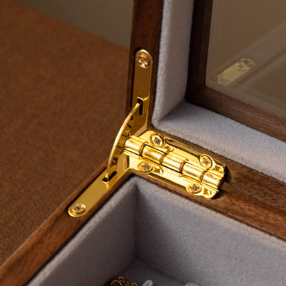 Solid Walnut Jewelry Box for Necklaces SKU 21171