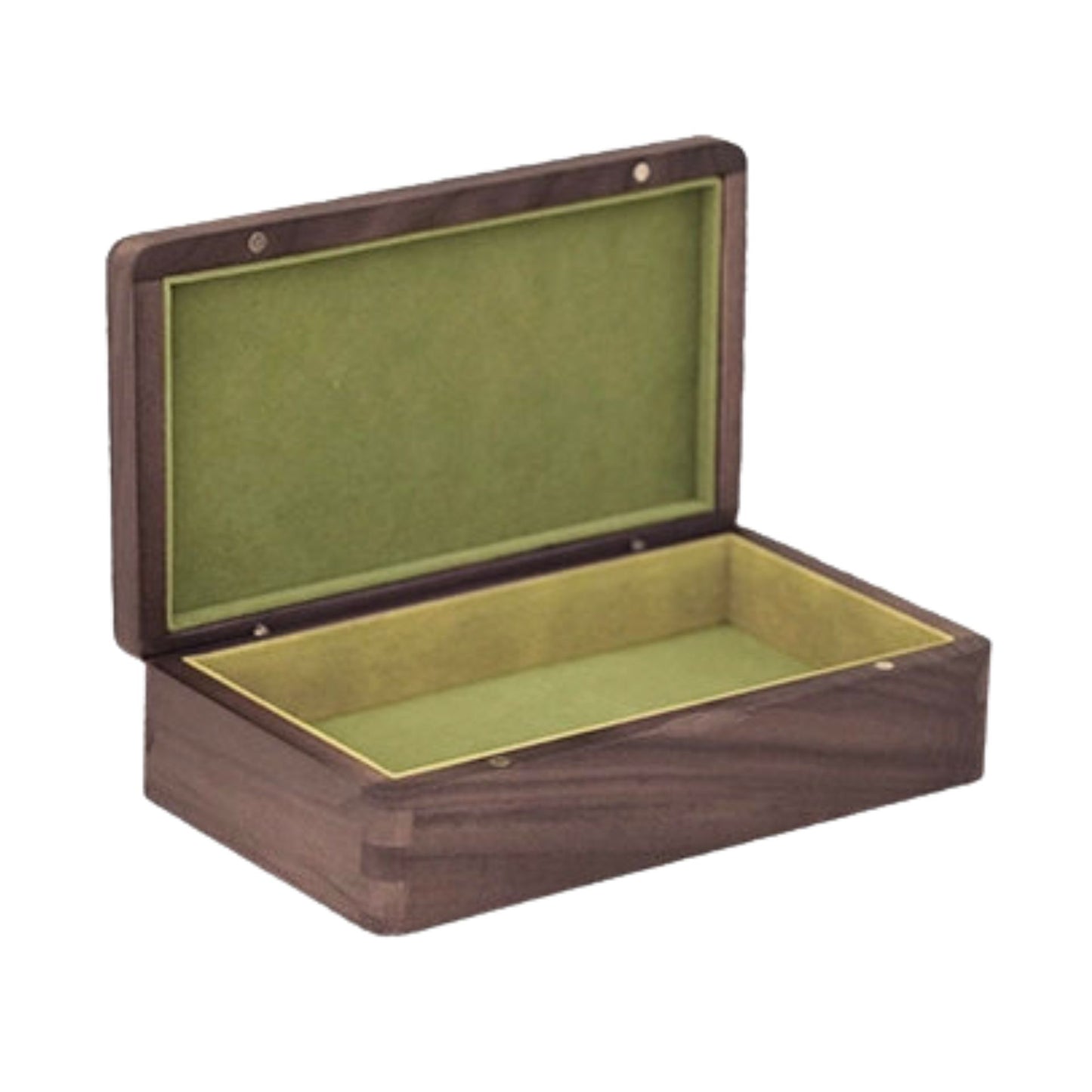 Medium Size Solid Walnut Wooden Jewelry Box SKU 21183