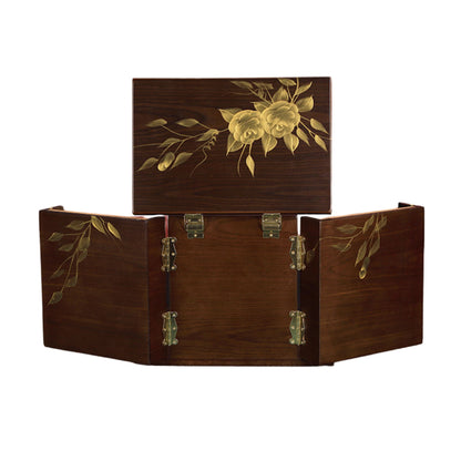 Large Wooden Jewelry Box with Hand Painted Decoration SKU 21145
