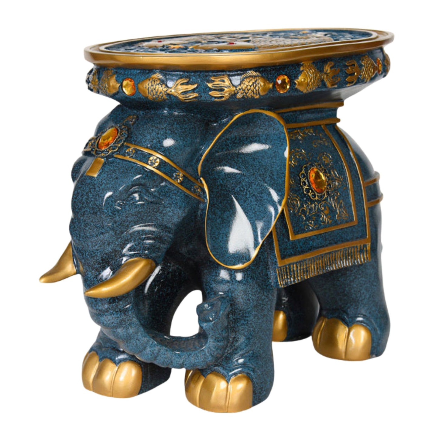 Elephant Accent Ottoman Stool SKU 52008