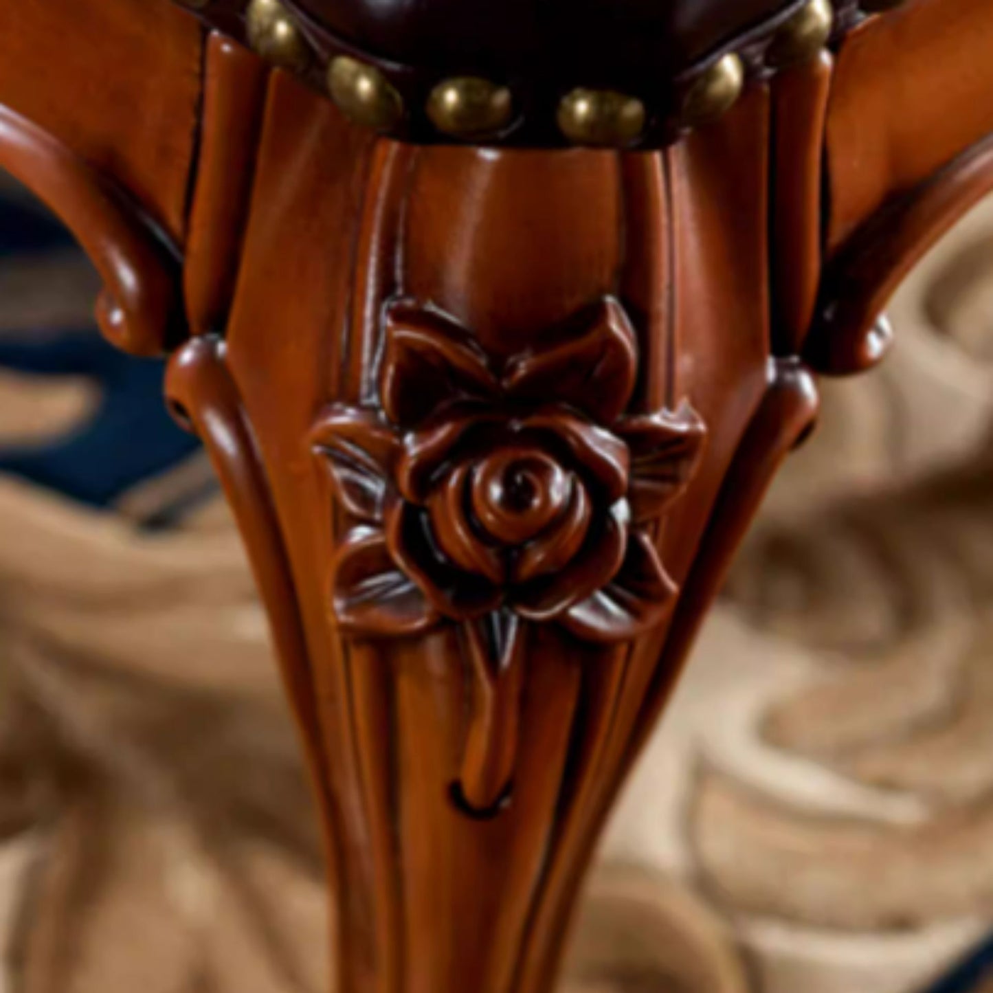 Solid Wood Upholstered Accent Stool Ottoman SKU 52001