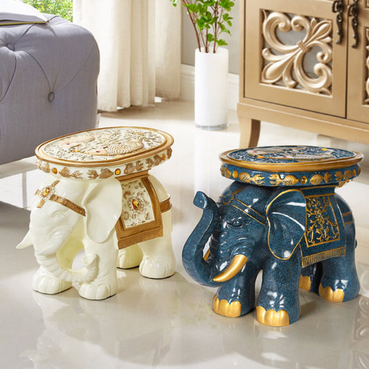 Elephant Accent Ottoman Stool SKU 52008