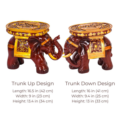 Elephant Accent Ottoman Stool SKU 52008