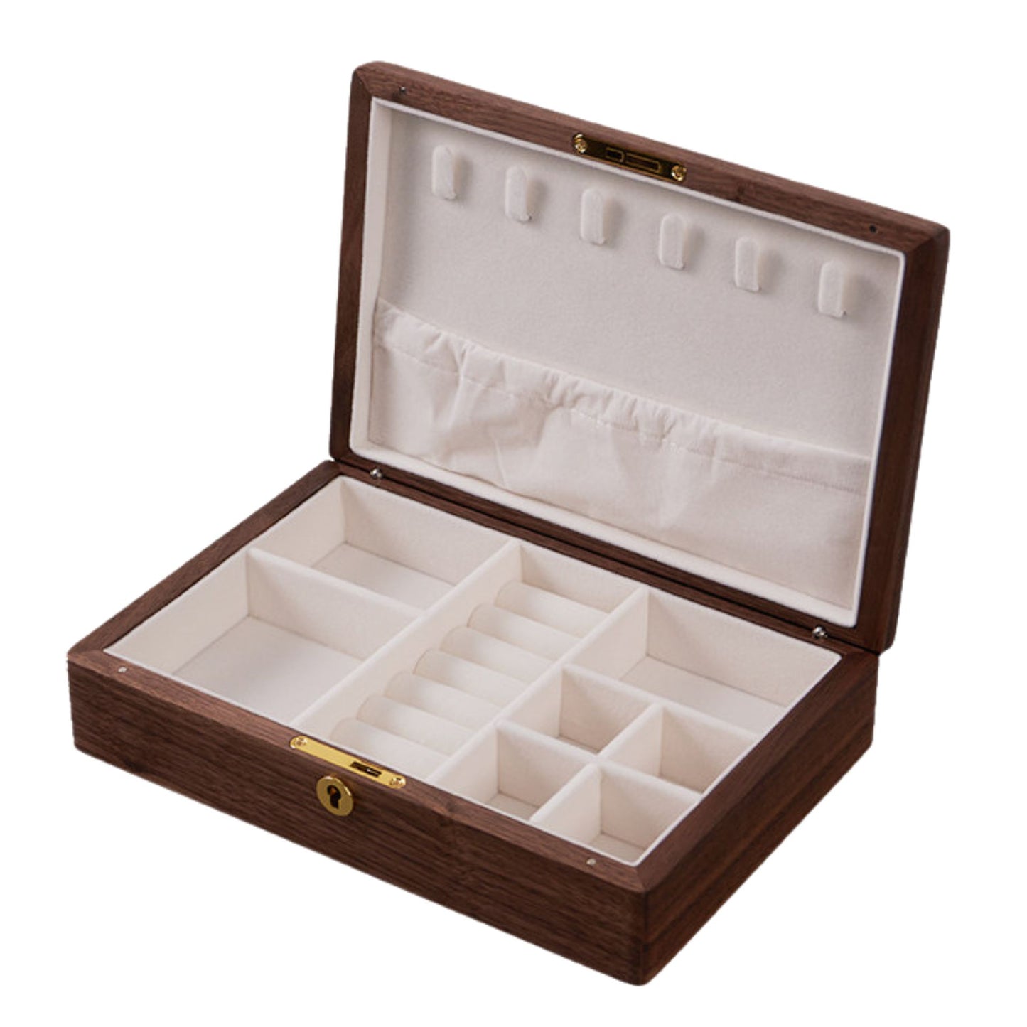 Single Layer Solid Wood Jewelry Box SKU 21184