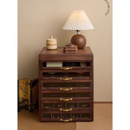 Large Wooden Jewelry Organizer with Drawers SKU 21146