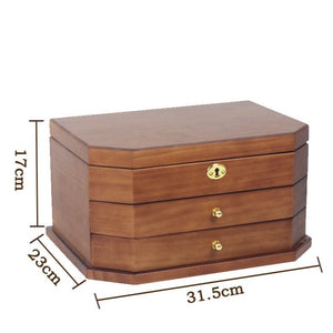 Large Wooden Jewelry Box for Women SKU 21058
