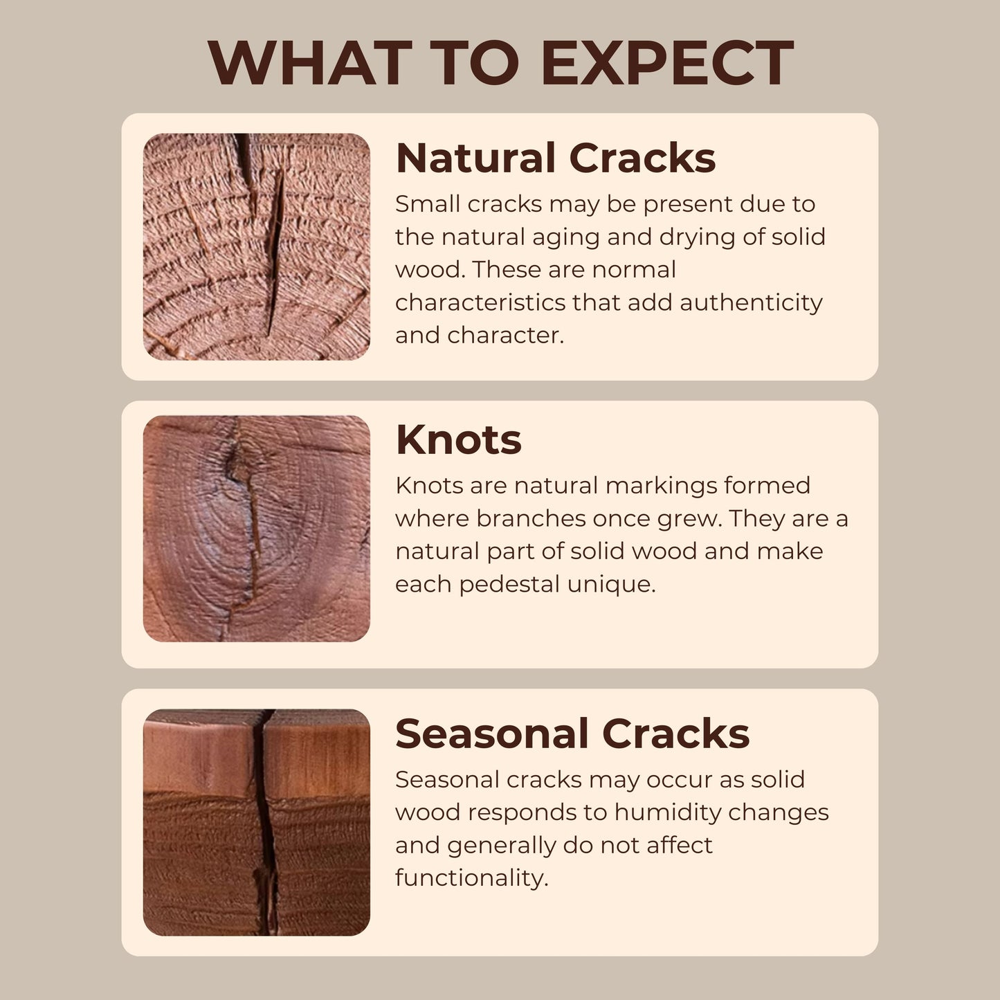 Solid Wood Pedestals Stand Riser SKU 10025