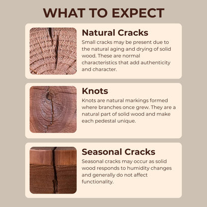 Solid Wood Pedestals Stand Riser SKU 10025