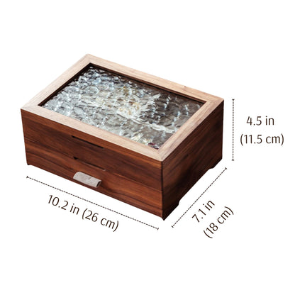 Solid Walnut and Cherry Wood Jewelry Box SKU 21086