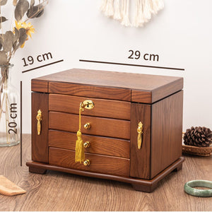 Large Wooden Jewelry Box for Women SKU 21059
