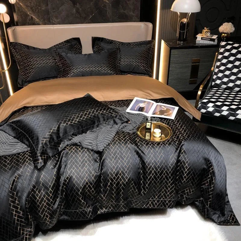 Egyptian Cotton Duvet Cover Set Luxury Bedding SKU 42030