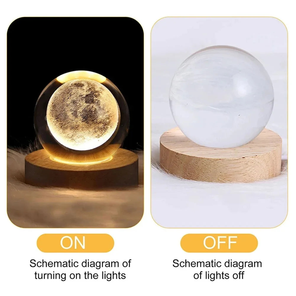 3D Crystal Ball Lamp Night Light SKU 50009