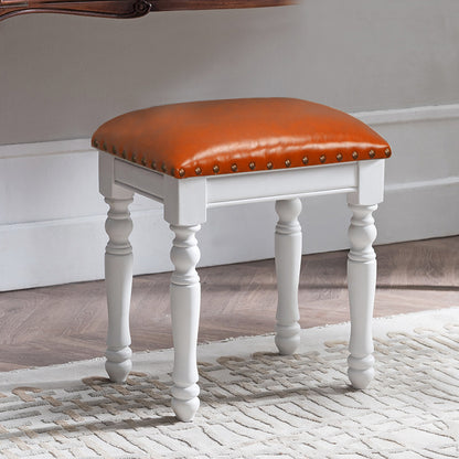 Solid Wood Upholstered Accent Stool Ottoman SKU 52012