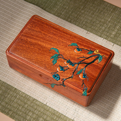 Solid Rosewood Jewelry Box with Hand-painted Danqing SKU 21131