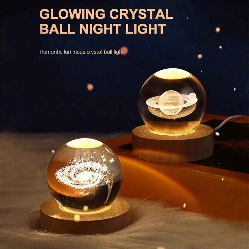 3D Crystal Ball Lamp Night Light SKU 50009