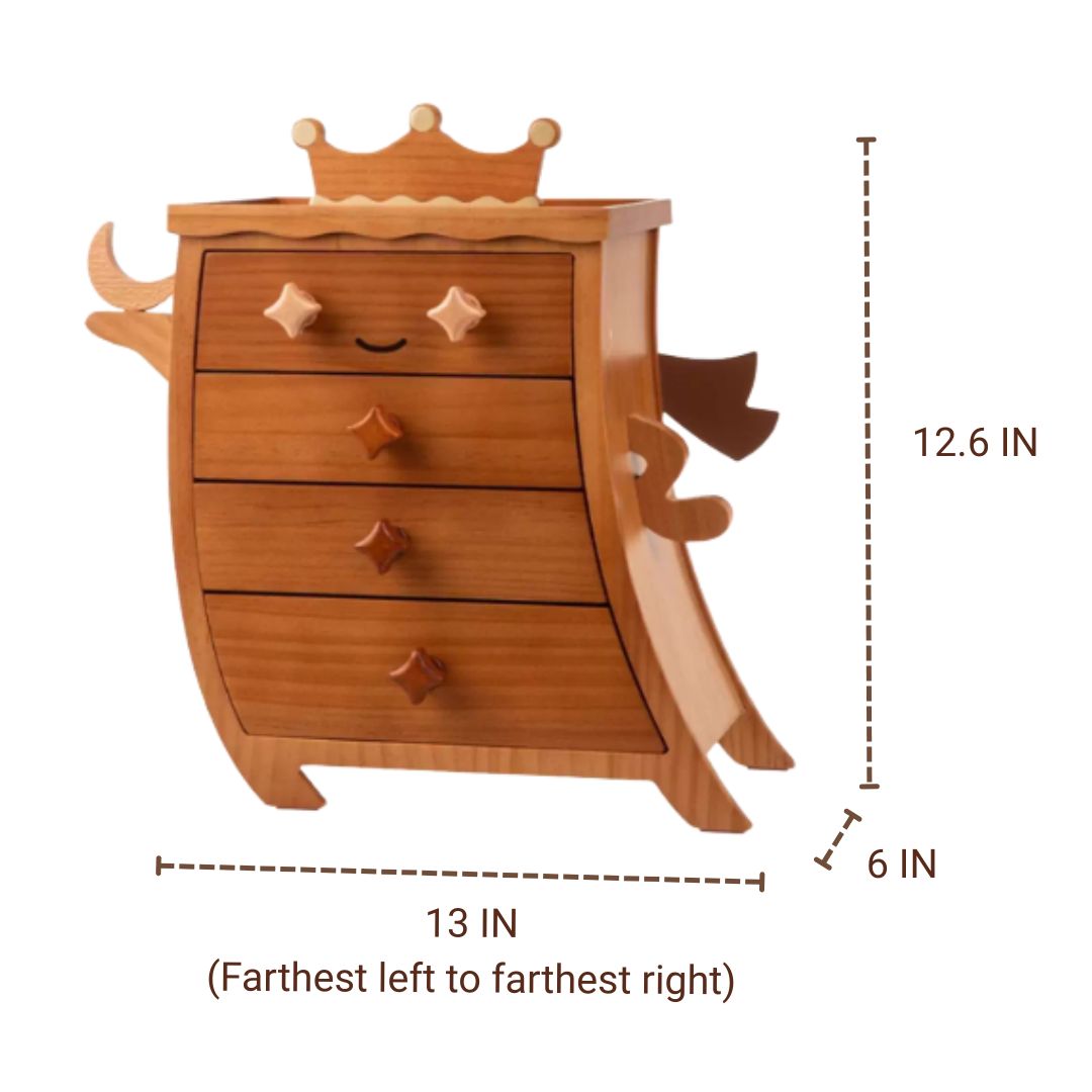 Creative Wooden Jewelry Box Organizer with Drawer SKU 21164