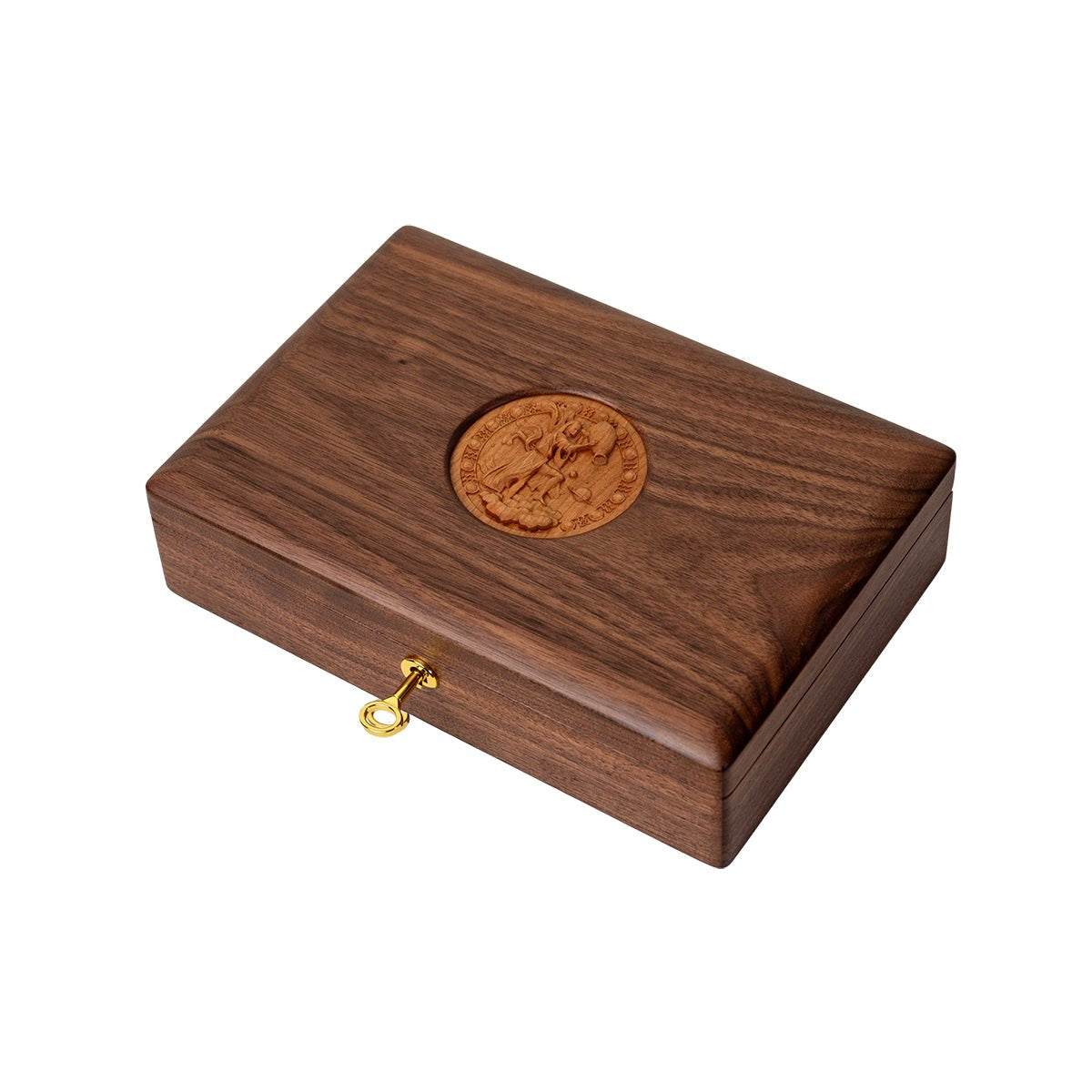 Zodiac Jewelry Box Made of Solid Walnut Wood SKU 21119