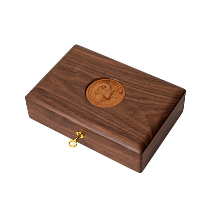 Zodiac Jewelry Box Made of Solid Walnut Wood SKU 21119