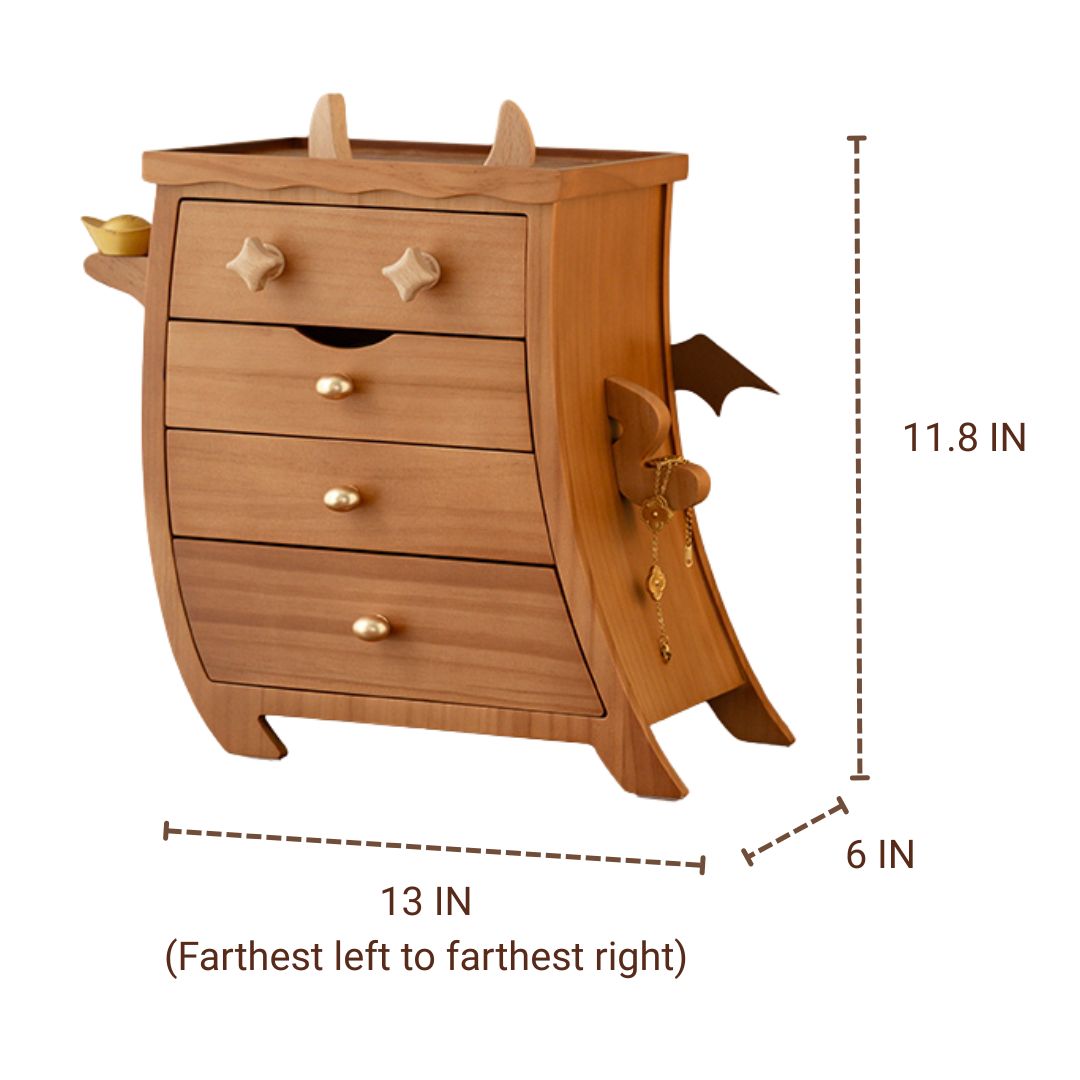 Creative Wooden Jewelry Box Organizer with Drawer SKU 21164