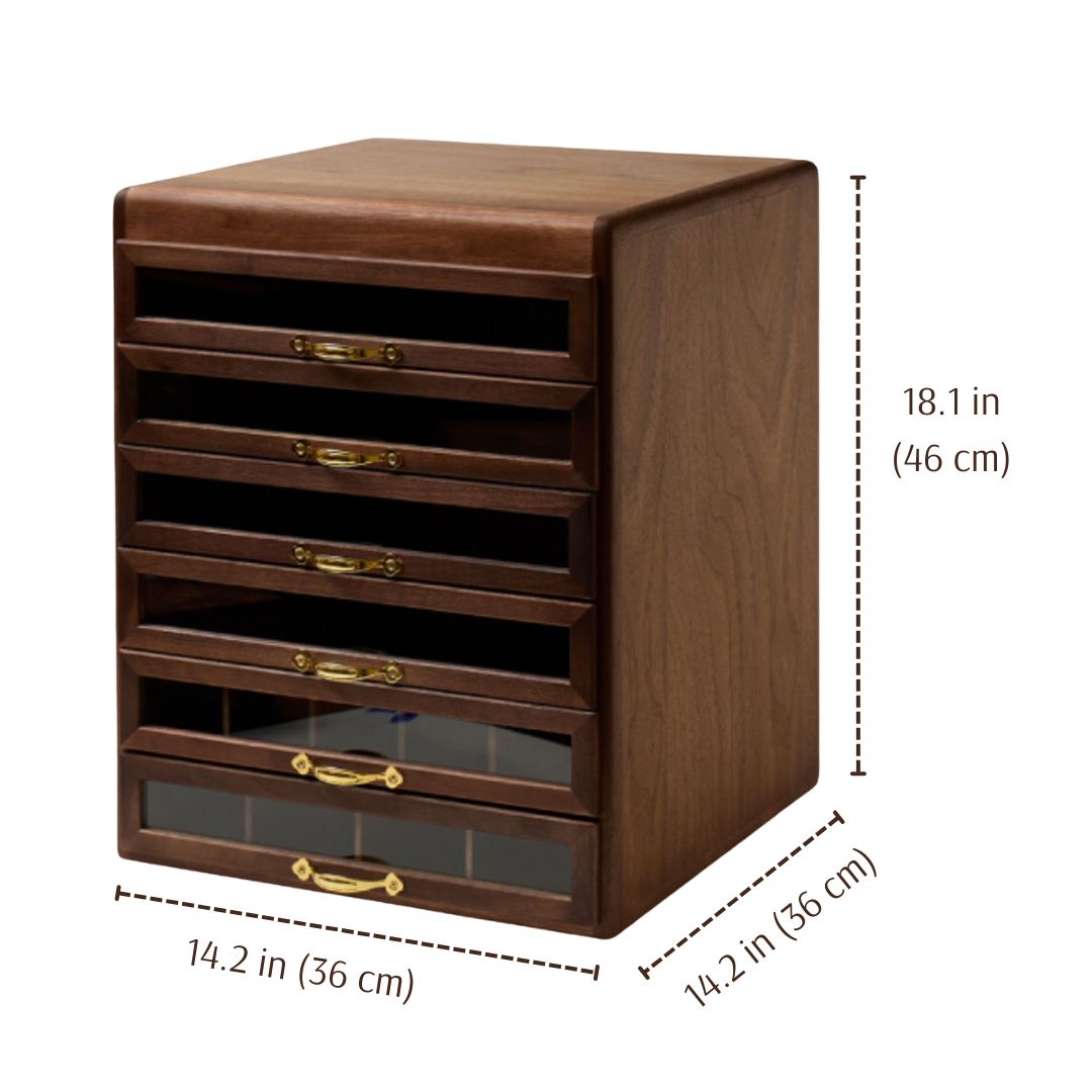 Large Wooden Jewelry Organizer with Drawers SKU 21146