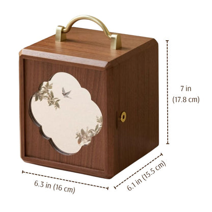 Wooden Jewelry Box Organizer with Mirror and Lock SKU 21159