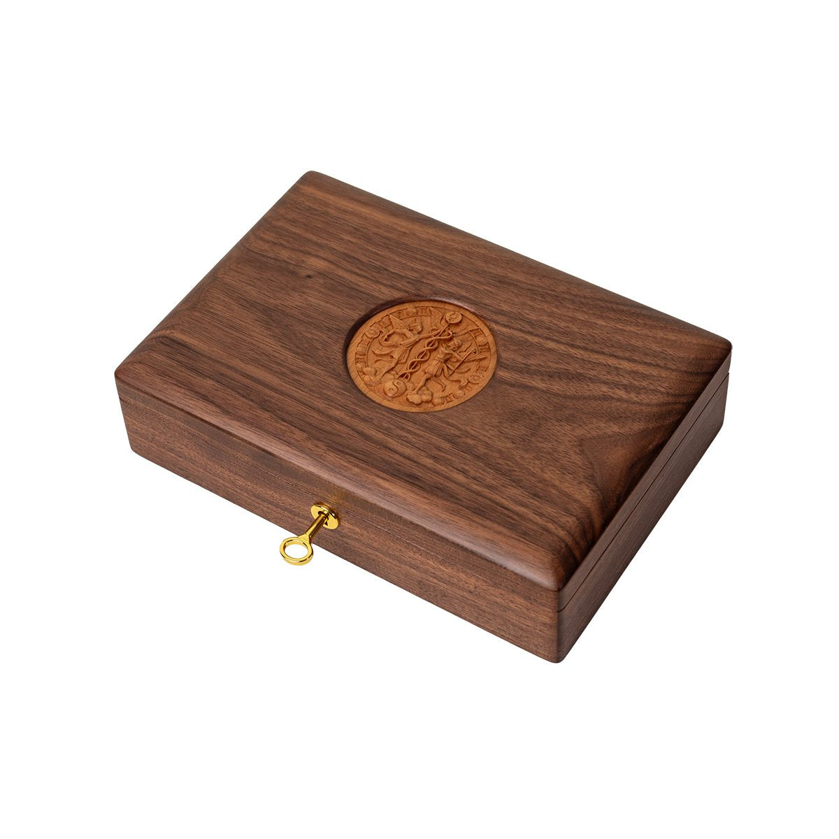 Zodiac Jewelry Box Made of Solid Walnut Wood SKU 21119