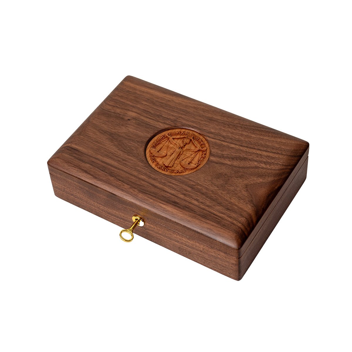 Zodiac Jewelry Box Made of Solid Walnut Wood SKU 21119