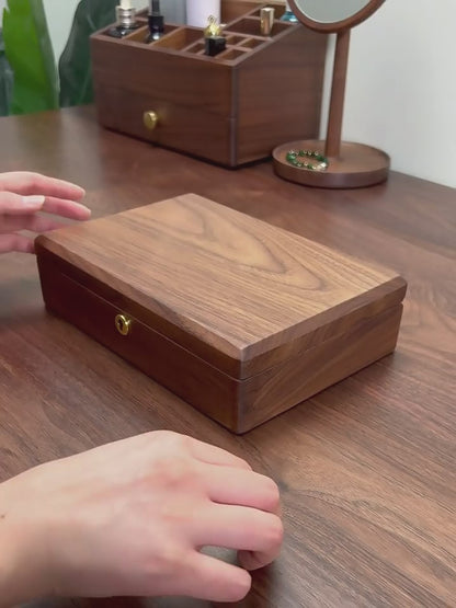 Single Layer Solid Wood Jewelry Box SKU 21184