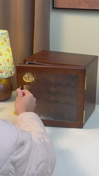 Wooden Jewelry Box Organizer with Drawers and Lock SKU 21166