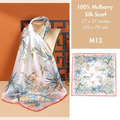 100% Mulberry Silk Scarf 27 x 27 Inches 88003