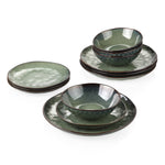 Blue Stoneware Ceramic Dinnerware Set for 4 8 12 SKU 70002