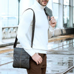Leather Messenger Shoulder Bag for Men 82028