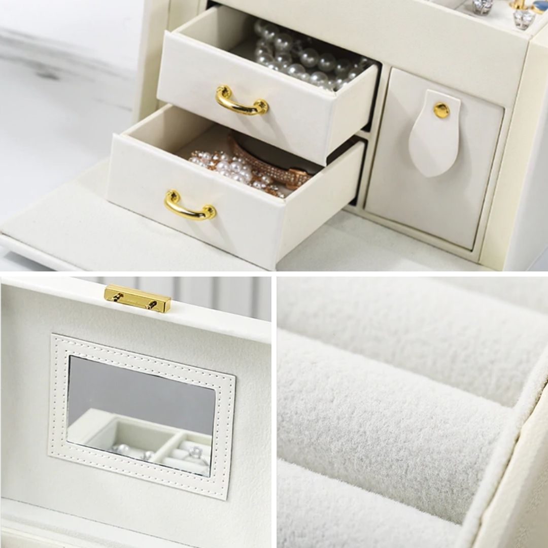 Luvarie Jewelry Box with Mirror and Lock S2 SKU 21020